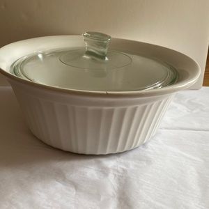 Corningware French White 2qt  Stoneware Casserole